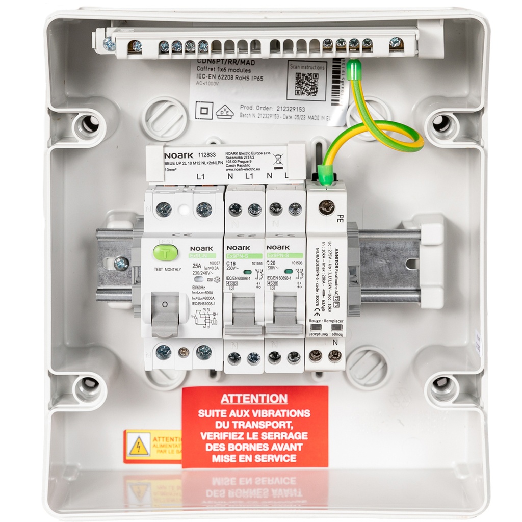 MADEnR - Coffret PV AC 3kW monophasé – 30mA - Haute immunité