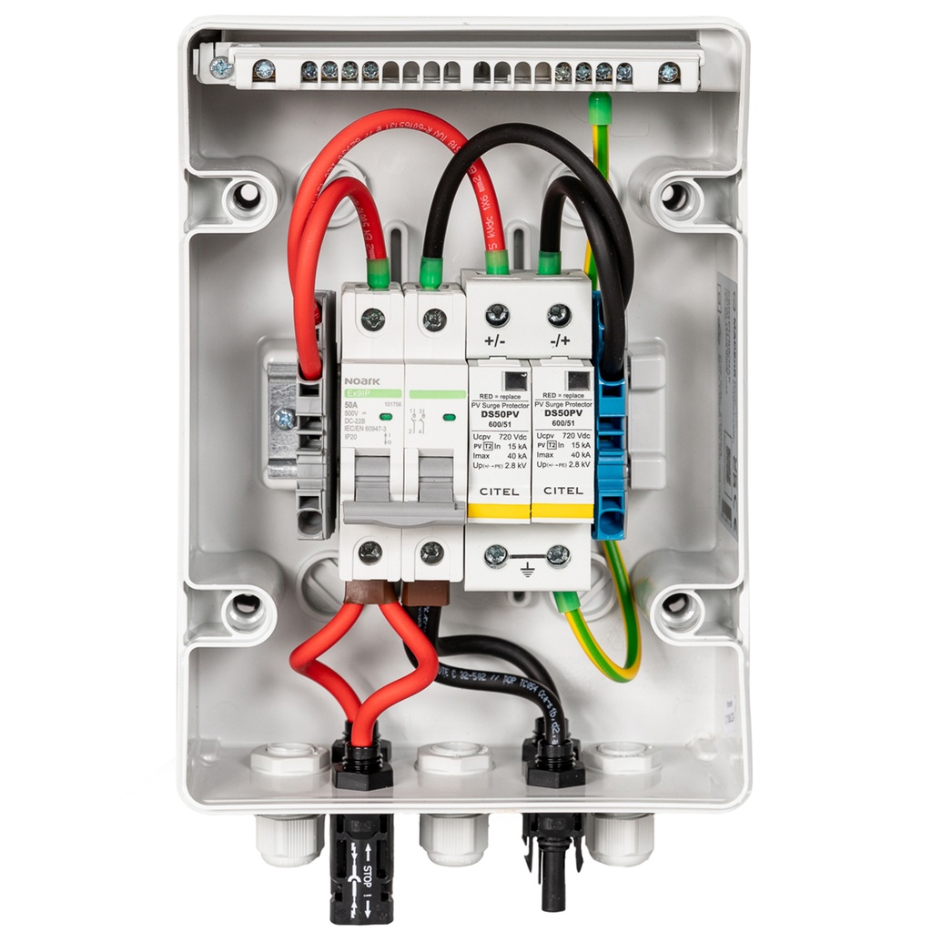 MADEnR - Coffret PV DC 600V – 2 String – 1MPPT – Parafoudre DC