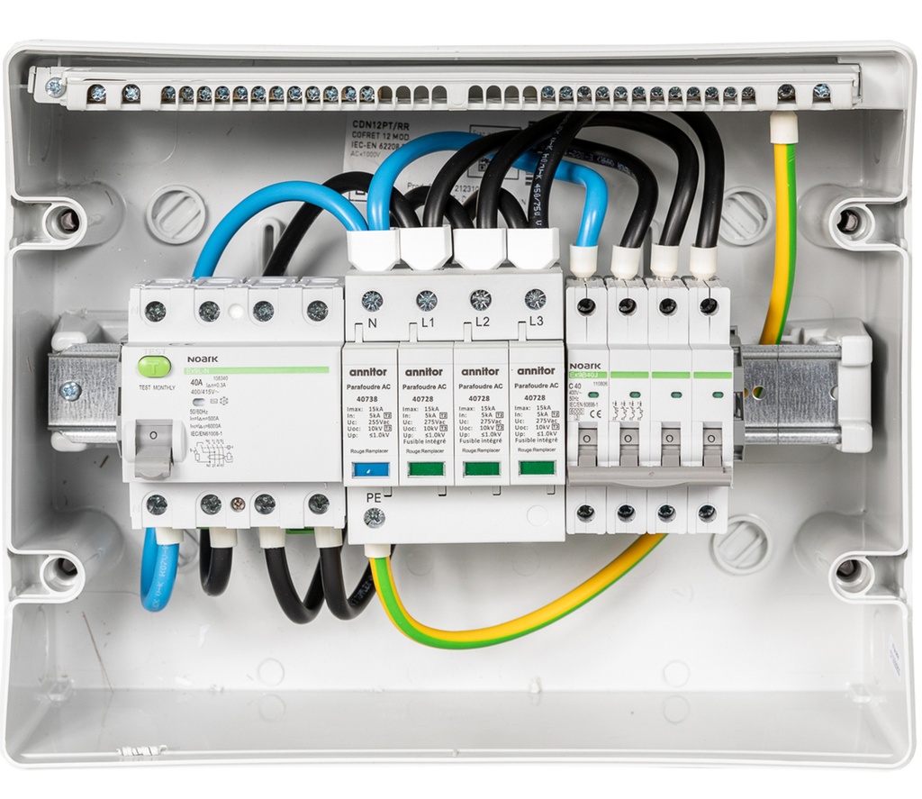 MADEnR - Coffret PV AC 20/25kW triphasé – 300mA – C40