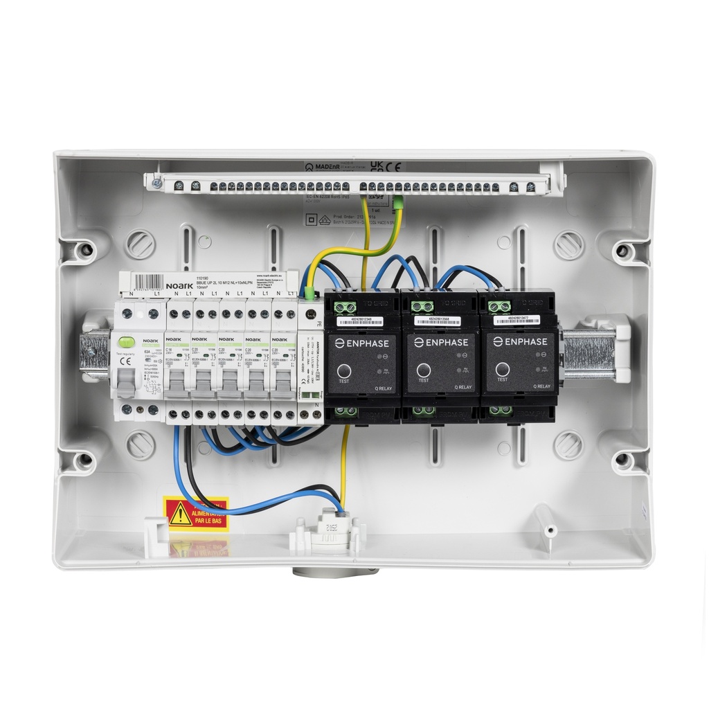 MADEnR - ENPHASE Coffret PV AC 9kW monophasé – 3 Qrelay monophasé