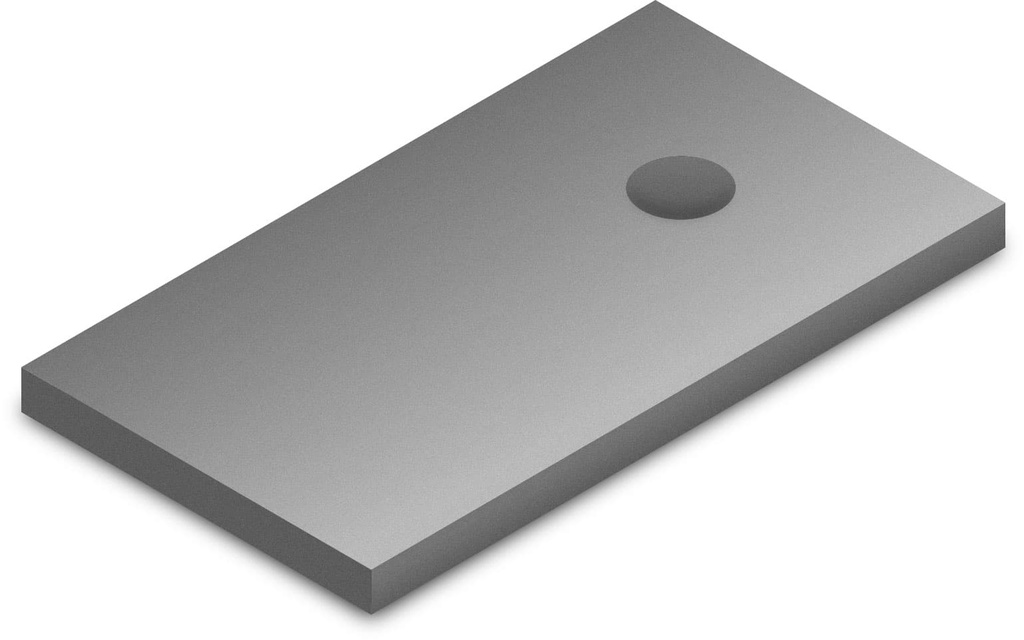 K2 - Plaque M10 pour vis à double filetage 