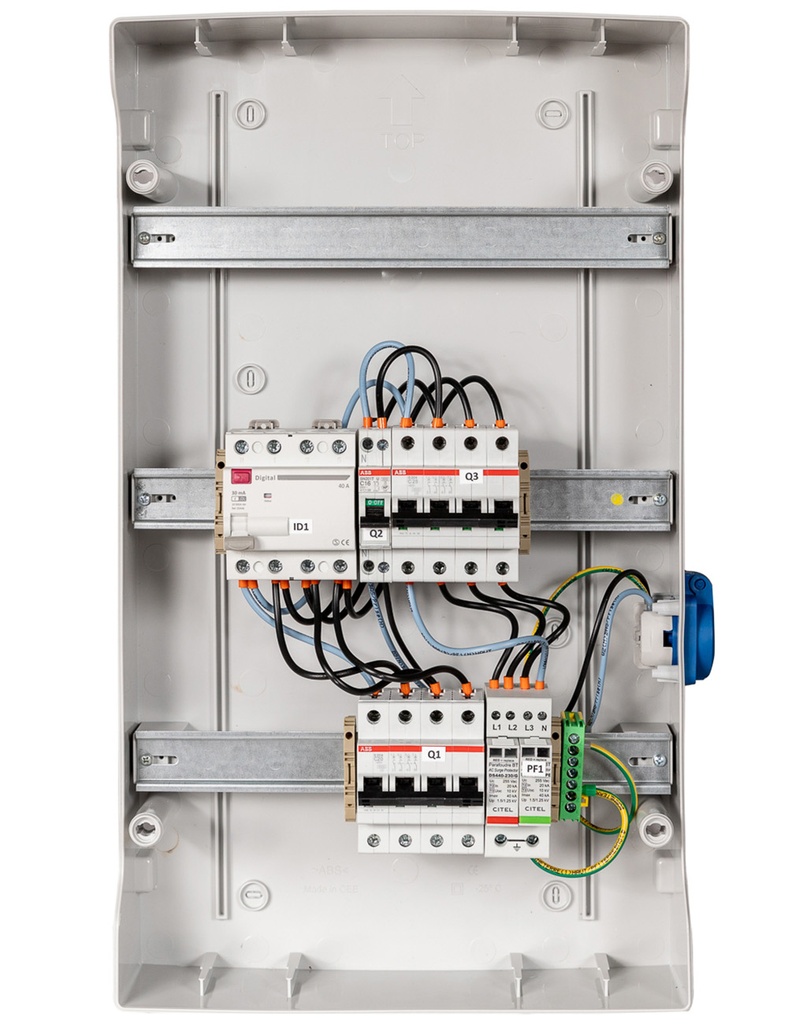 TECHNIDEAL - Coffret PV AC 9kW triphasé 1 ligne – Micro onduleur + PLACE PASSERELLE