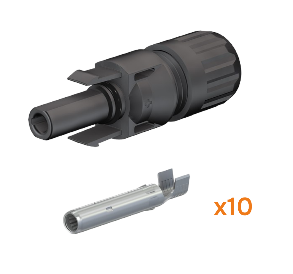 STÄUBLI - Connecteurs femelle MC4 Sachet de 10 - KBT4/6X-UR - section de câble 4-6 mm² - Diam extérieur câble 5,5 à 7,4mm.