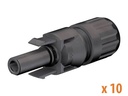 STÄUBLI - Connecteurs femelle MC4 Sachet de 10 - KBT4/6X-UR - section de câble 4-6 mm² - Diam extérieur câble 5,5 à 7,4mm.