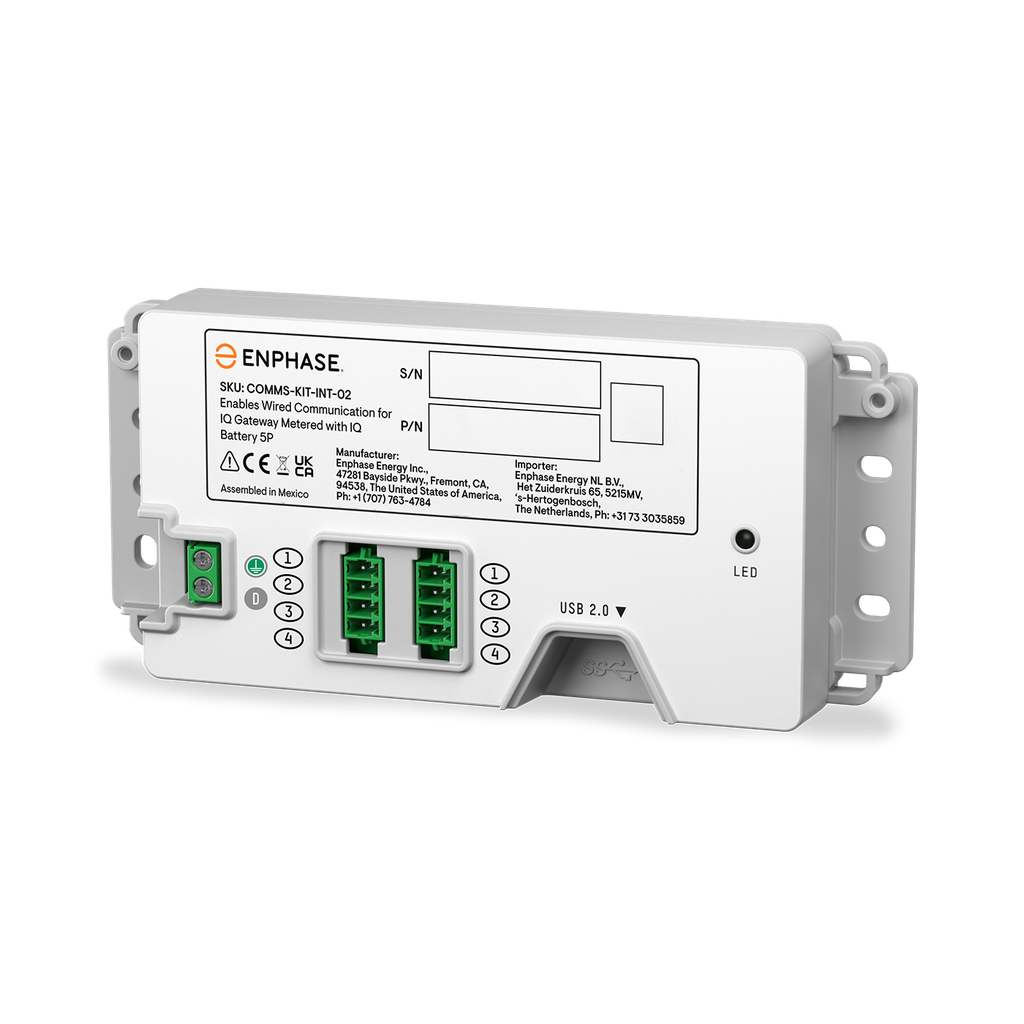 ENPHASE - kit de communication 2 INT - Permet une communication de contrôle câblée entre les unités IQ Gateway Metered et IQ Battery 5P.