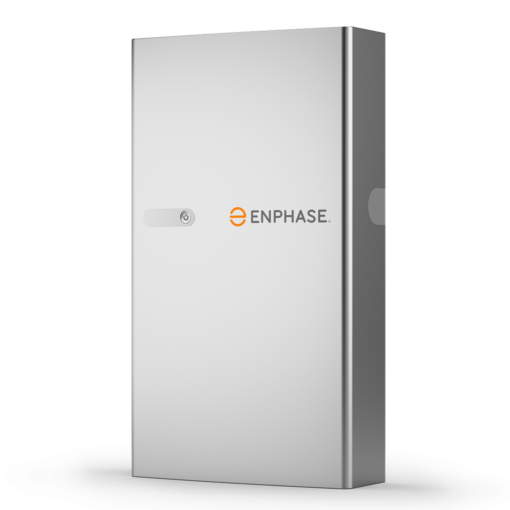 ENPHASE - Kit IQ Battery 5P - Comprend une batterie IQ Battery 5P, un kit de couverture et un support mural avec écran supérieur.