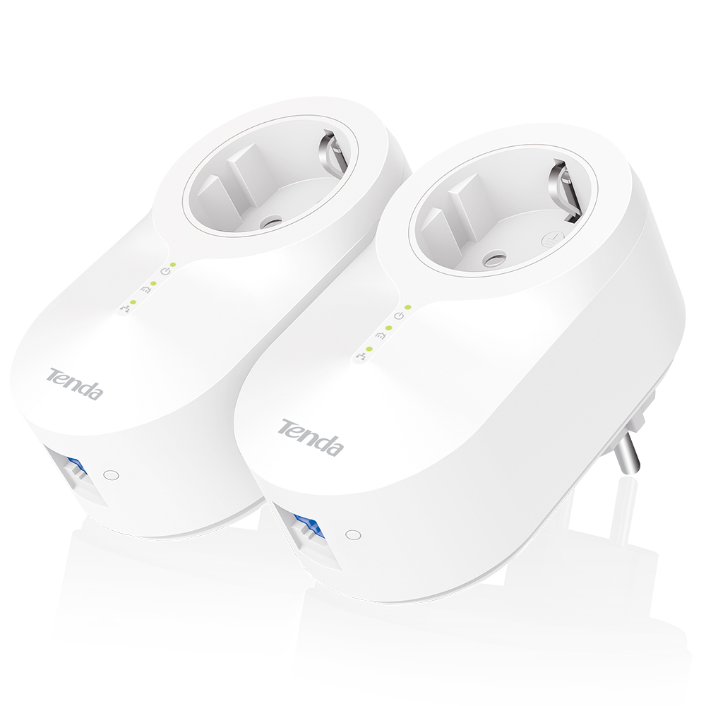 TENDA - ADAPTATEUR CPL 1000 Mbps + prise + 1 port Giga PH6 - pack de 2