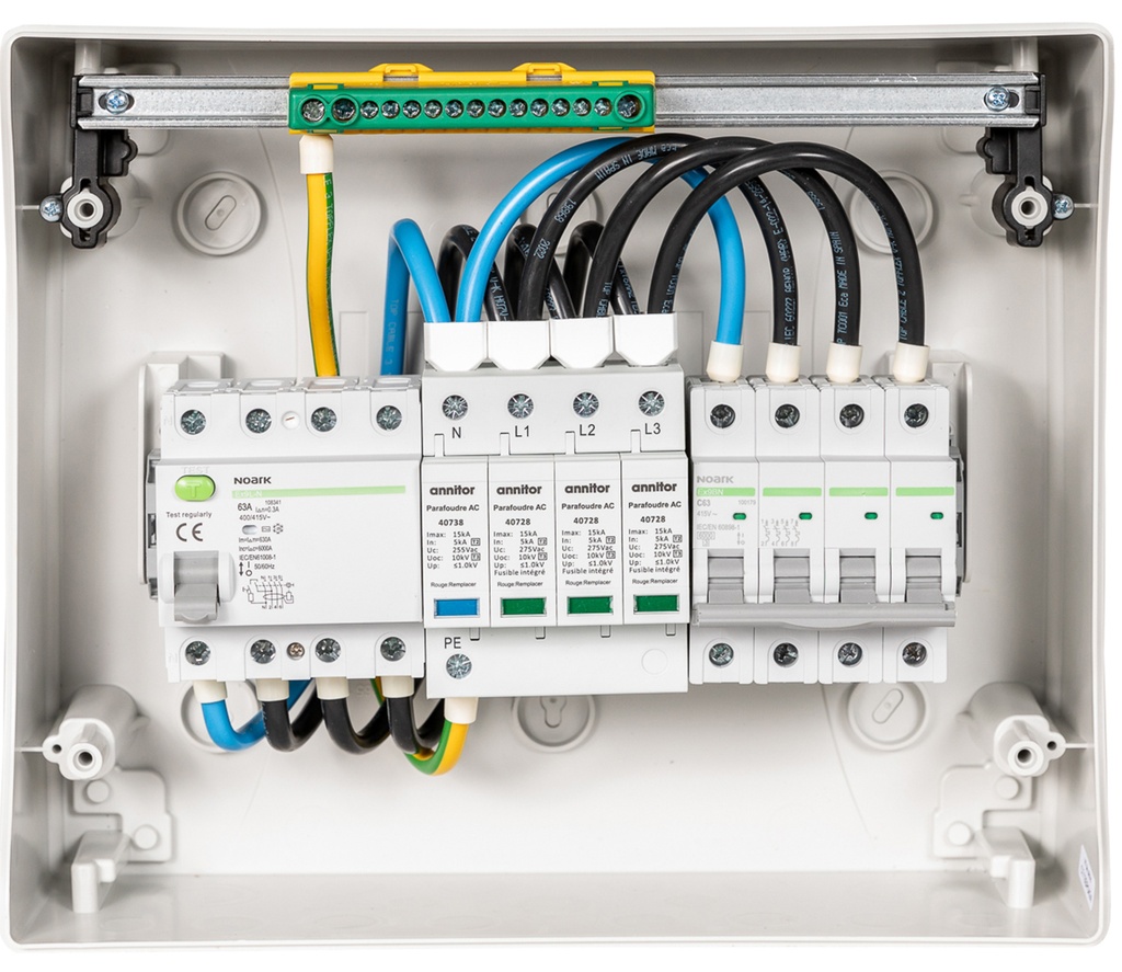MADEnR - Coffret AC triphasé 1 onduleur 33/36 kW (C63)