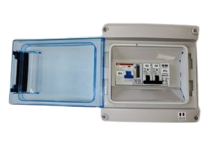 TECHNIDEAL - Coffret AC 0-3K monophasé - Parafoudre AC - 20A avec compteur d'énergie digital