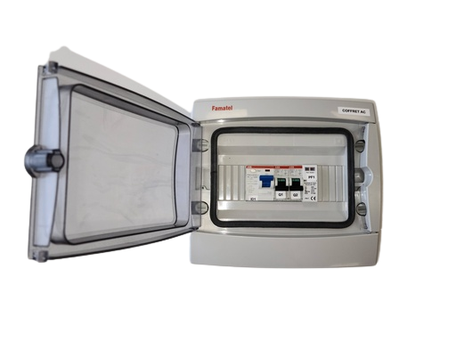 Coffret AC 0-3K monophasé 20A - Parafoudre AC - (haute immunité) (Technideal)