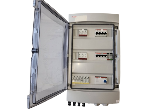 TECHNIDEAL - Coffret de protection AC/DC jusqu'à 9kWc - triphasé - 1000v - Parafoudre AC/DC - 2 MPPT