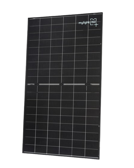 MYLIGHT150 - Module mylight150 - Quartz 500Wc hétérojonction - Bi-verre bifacial - Cadre noir - 1960x1134x30 mm - 108 hétérojonction monocristallin - Connecteur Staubli EVO2 - Garantie 30 ans produit et performance.