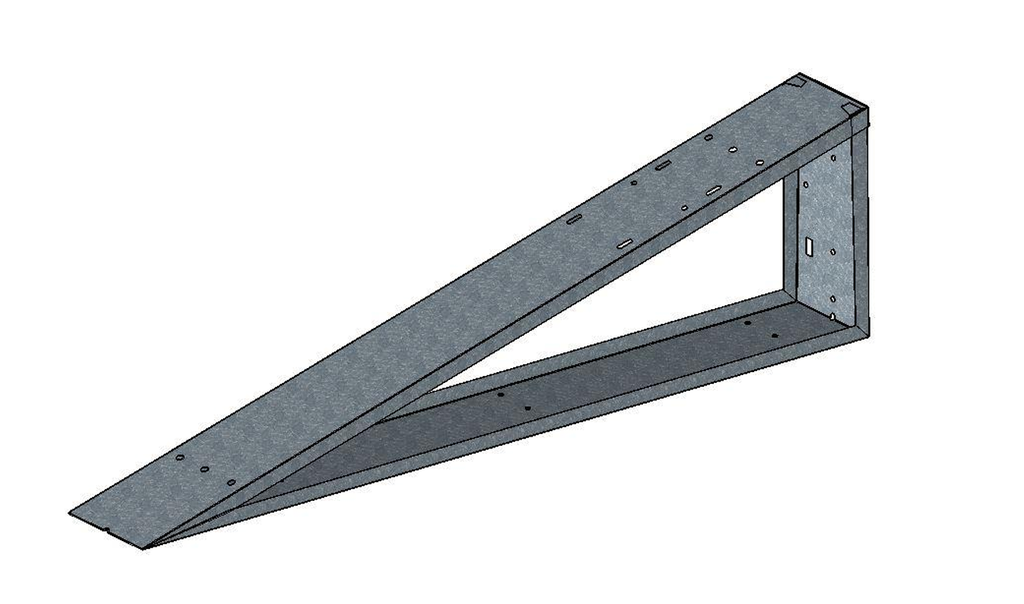 ESR - KIT SUPPORT TRIANGLE - Structure de montage sous ETN en toiture terrasse - sol - mur. PREVOIR L'AJOUT DES BRIDES CENTRALES ET LATERALES