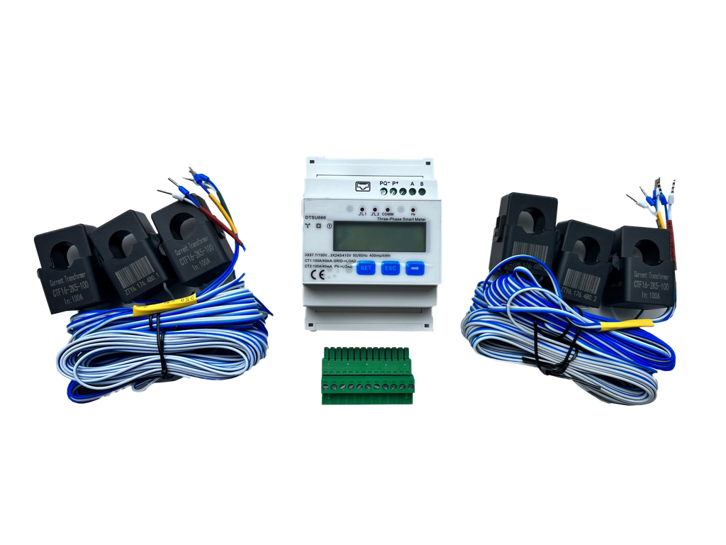 DMEGC - COMPTEUR TRIPHASÉ DTSU666 100A + 6 TORES